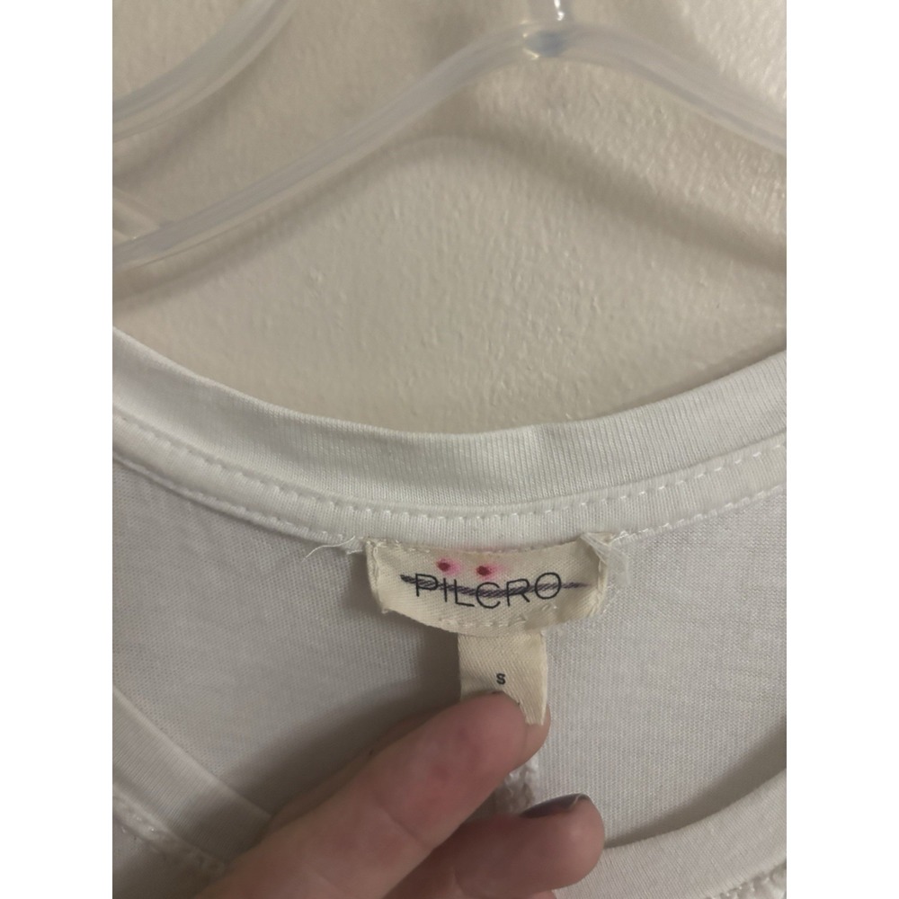 Pilcro Short Sleeve White Embroidered T-Shirt Maxi/Midi Dress S Anthropologie - Picture 7 of 16